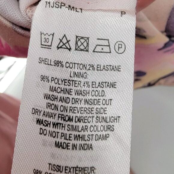 NWT French Connection Women's 10 Catlett Fitted Dress Floral Print Short Sleeve - Picture 11 of 11